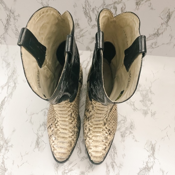 J. B. Dillon Reserve Snakeskin Leather Cowboy Boot - Picture 9 of 10